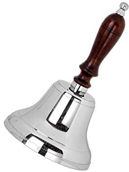 Neez Handglocke - Glocken für Tischglocke, Weihnachtsdeko, Spielhaus, Schulglocke, Schlittenglocken, Polarexpress & Nikolaus Glocke (5.5 Handglocke)