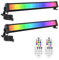 CLV Projecteur Led RGB Barre 42W Spot LED Couleur avec Télécommande RF 360° Barre LED Multicolore et Luminosité Réglable Éclairage RGB Minuterie et Mémoire Lampe Coloré Étanche IP66 pour Bar