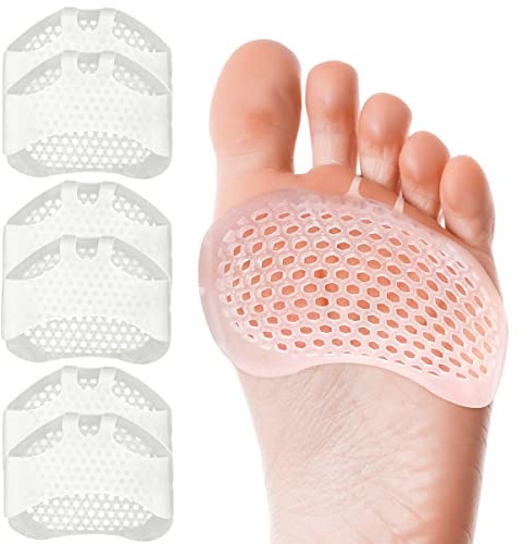 Metatarsal Pads Women Men 6 Pack, Reusable Gel Ball of Foot Cushion for Women High Heels, Foot Pads for Pain Relief for Shoes Pads, Bunion Forefoot Pads, Foot Cushion for Ball of Feet