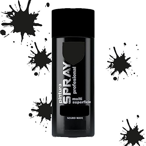 various Pintura Spray Negro Mate de 400 ml Adecuado para las Superficies de Metal, Madera y Plástico Pack de 1 Unidad