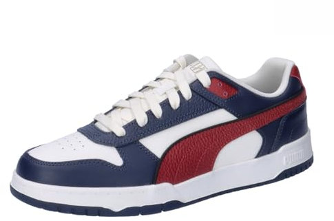 PUMA Unisex RBD Game Low Sneaker, Club Navy-Intense Red-Warm White, 40 EU