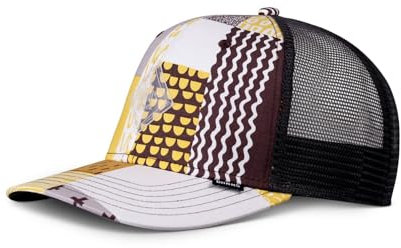 Djinns - Summerpattern (Grey/White/Yellow) - Trucker Cap Meshcap Hat Kappe Mütze Caps