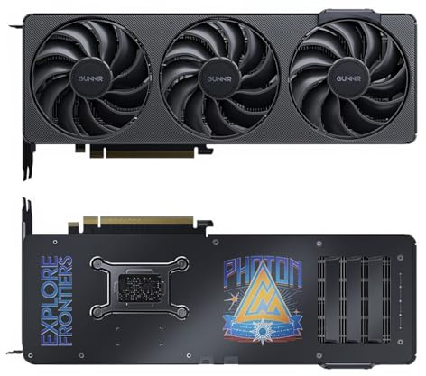 WEELIAO GUNNIR Intel Arc B580 Photon OC Grafikkarte 12 GB GDDR6 2850 MHz Triple Fan Grafikkarte (192-Bit, PCI-Express 4.0 x8, ein HDMI Drei DisplayPorts, unterstützt 4k) (B580 Photon Black)