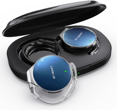 On Ear-hörlurar Bluetooth 5.4, brusreducerande öppna öronhörlurar trådlösa, vattendroppsformad klämma på sportheadset Bluetooth med 4 mikrofoner, bekväm passform hörlurar med lång batteritid