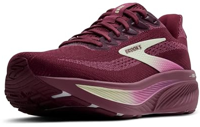Brooks Chaussures de Course Ghost 17 Neutral pour Femme, Bordeaux/Rose/Vert, 39 EU
