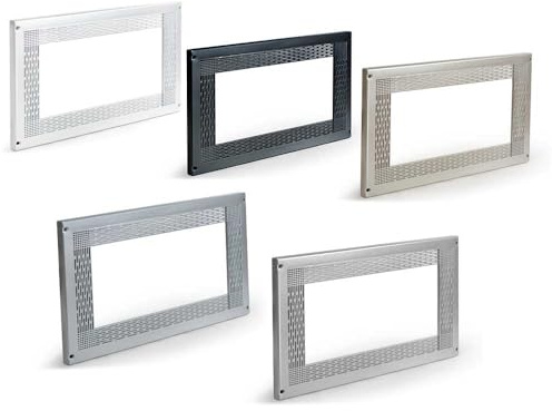 Gresinex - Telaio universale per microonde 60 x 40 cm - Montaggio su mobile da cucina con kit incluso - Resistente al calore - Facile installazione (nero)