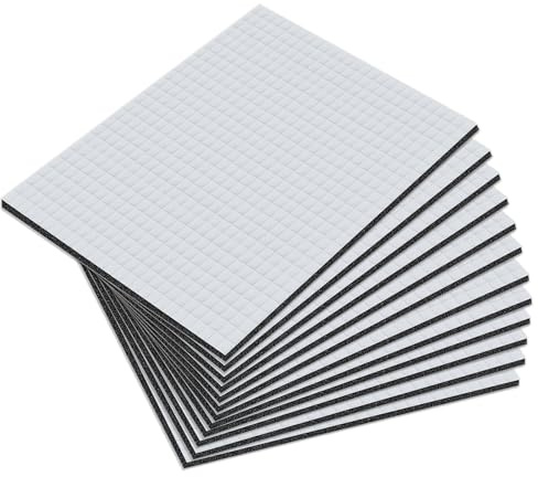 Chuanhylis 12 Pezzi Tappetini Isolanti per Auto, Autoadesivi Insonorizzazione Auto, Pannello Isolante in Alluminio Butilico per Acustico Impermeabile Ignifugo (25x18x0.5cm)