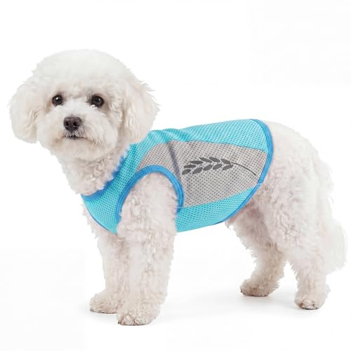 Pet Cooling Vest, Pet Cooling Coat Lightweight Ice Vest-Heat Protection for your Dog, Outdoor High Temperature Clothing for Camping, Walking, Holiday(Green, L)