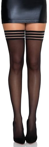 Leg Avenue Sheer Stay Up With Striped Top