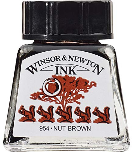 Winsor & Newton 14ml Drawing Ink Bottle - Nut Brown