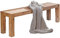 FineBuy el Asiento del Banco de Madera Maciza de Madera de Acacia-Banco Banco de la Cocina en la Naturaleza del Producto Seleccionable tamaño de Estilo Rural