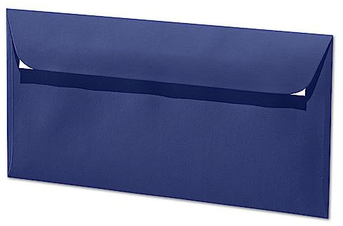 ARTOZ 25x Briefumschläge DIN Lang Classic Blue 100 g/m² selbstklebend - DL 224x114 mm - Kuvert ohne Fenster - Umschläge mit Haftklebung Abziehstreifen