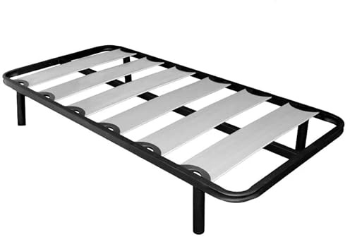 Miroytengo Somier 80x180 cm Balda Ancha, Tubo de Acero 40x30 mm, Refuerzo Central, Láminas de chopo-Flex (con Patas)