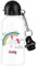 Striefchen® Trinkflasche für Kinder mit Einhorn und Wunschnamen 500 ml BPA frei Aluminium Weiß