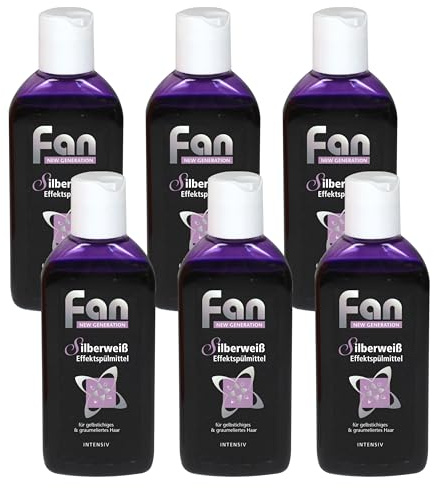 Fan Silberweiß Effektspülmittel das Original | Effektspülung 100 ml | Anti-Gelbstich (6 Stück)