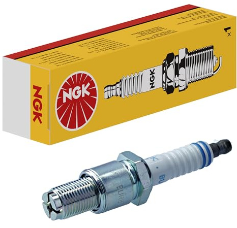 NGK Bougie d'allumage 4764 Électrode centrale en platine & 4-électrodes de masse & Antiparasitage & 5kOhm & avec siège à garniture plate & Raccord-SAE fixe Ouverture de la clé: 20,8 mm Longueur du