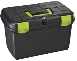 William Hunter Equestrian Tack Box - Medium - black/pistachio