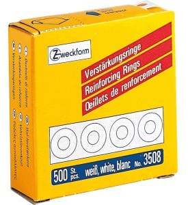 AVERY Zweckform 10 x Lochverstärkungsringe weiß VE=500 Stück