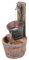Primrose 62cm Iron Effect Tap Bucket & Barrel 2 Tier Cascading Outdoor Water Fountain Feature