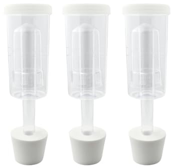 Fastrack 3 Piece Airlock for Fermentation Hydrolocks for Fermenting Wine and Beer with Drilled Rubber Stopper Durable Carboy Bung with transparent Airlock Set used for Fermentation Set of 3