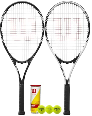 Wilson 2 x Pro Staff Precision XL Tennis Rackets + 3 Tennis Balls