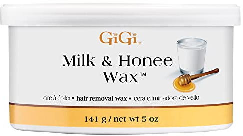 GiGi Honee Wax for Hair Removal, Mini Milk & Honey Wax - Effective Hair Removal Waxing for Smooth Skin, 5 oz