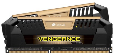 Corsair 16GB (2x 8GB) PC2400 CL11 Vengeance Pro VenPk DDR3 DIMM RAM Memory Module - Gold