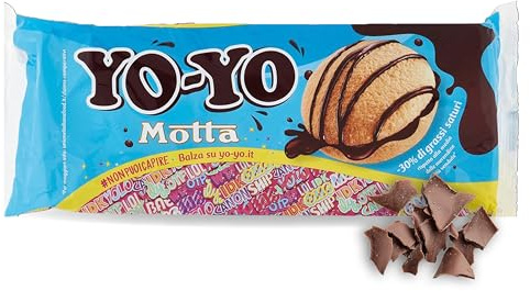 Bauli YO-YO Schoko – süßes Gebäck mit Schokolade – 6 er Pack Schoko Snacks - Biscuits mit Schokocreme - Mini Snacks – Kaffee Kekse
