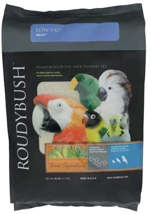 Roudybush Low Fat Food for Adult Birds & Chicks - Scientifically Formulated Bird Feed - Bird Food Pellets w/ Corn, Wheat, Soy & More - Nutritious & Healthy Feed for Birds (Nible, 25lb)