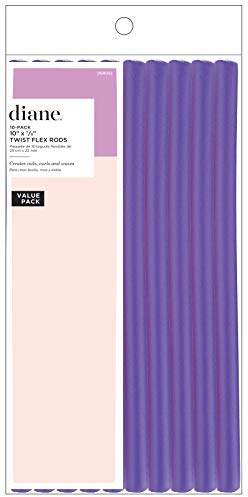 Diane DER002 Twist-flex Rods, Purple, 7/8 Inch 10 Pack