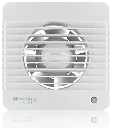 VENTS Silenta 150mm (6”) Quiet Kitchen & Bathroom Extractor Fan with Run-On Timer – Energy-Efficient Ventilation, White