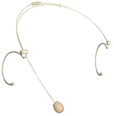 PD PDH4 Wireless Headset Microphone – Lightweight Omnidirectional Electret Headworn Mic, Smooth Ear-Hang Design, Mini Jack Connector, Ideal for Speech, Vocals & Stage Performance, Skin Colour