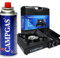 Kochmann Germany CAMPGAS Gaskocher + Koffer + 8 Gaskartuschen Campingkocher 1 flammig Camping Gas Kocher MSF 1a Kartusche