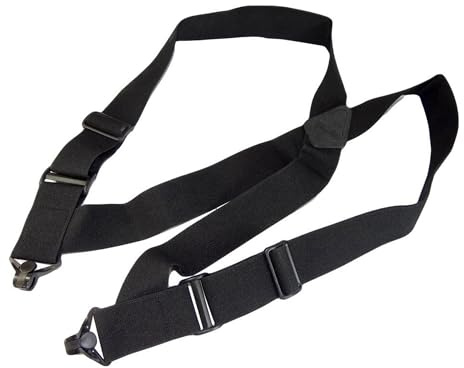 Holdup Airport Friendly/No Buzz Suspenders for Men (Black 2 Hip)