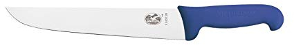 Victorinox 5.5202.31 Couteau de Boucher, Lame 31 cm INOX, Manche fibrox Bleu.