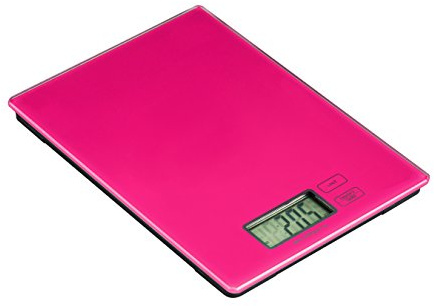 Premier Housewares Glass Kitchen Scale - Hot Pink
