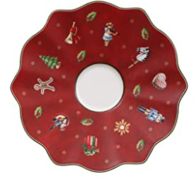 Villeroy & Boch 14-8585-1431 Platillo para Taza de Moca o Espresso Toy's Delight, para Navidad, 13 cm, Porcelana, Blanco/Multicolor