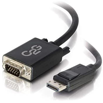C2G / Cables to Go 54332 DisplayPort Male to VGA Male Adapter Cable, Black (6