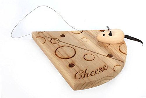 Cute Cheese Board With Wire Cutter Mouse. Kitchen Gift.