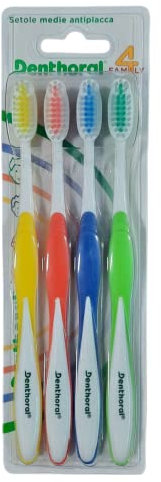 Denthoral 4family - Blister Da 4 Spazzolini Setole Medie, 4pz
