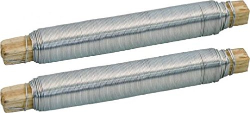 Triuso Blumenbindedraht Basteldraht Draht Wickeldraht Dekodraht verzinkt 0,7mm x 40m Bindedraht Pflanzendraht Blumendraht