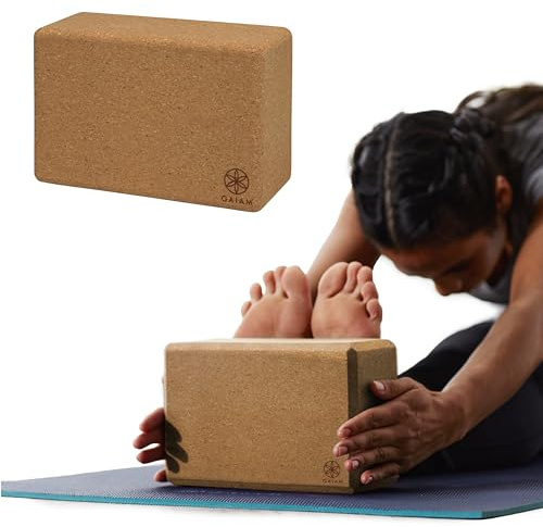 Gaiam Cork Block Bloque de Corcho para Yoga, Unisex, Natural, 4-Inch x 6-Inch x 9-Inch