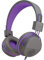 JLab JBuddies Studio - Auriculares para Niños - Auriculares Niños, con Cable y Caja Fuerte para Niños con Limitador de Volumen, Aislamiento de Ruido y Micrófono, Gris / Púrpura