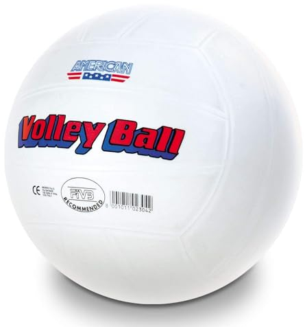 Mondo 02304 - American Volleyball 22 cm, Weiß, Rot, Blau