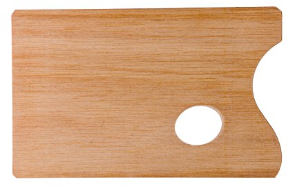 Lienzos Levante 1120102005 - Palette de Peintre rectangulaire, en plaqué Bois huilé