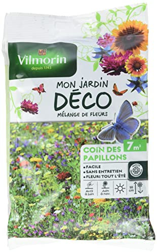 Vilmorin 5867607 Pack de Graines Mélange de Fleurs Coin des Papillons 7 m²