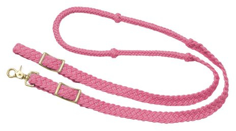Tough 1 Zügel aus geknoteter Kordel, Rosa, 240 cm