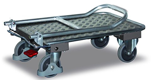 Aluminium Klappbügelwagen Traglast (kg): 150 Ladefläche: 900 x 600 mm RAL 9006 weißaluminium