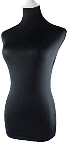 NAVAdeal Schwarzer Überzug aus Lycra-Stoff, perfekt für Schneiderpuppen (Schaufensterpuppe Nicht im Lieferumfang enthalten).