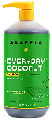 Alaffia - Ultra Hydrating Shampoo with Coconut & Ginger for Normal to Dry Hair Coconut Lime Scent - 32 fl. oz.